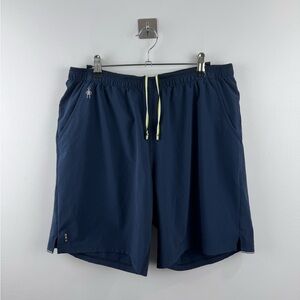 Smartwool Blue Athletic Shorts with Elastic Waistband